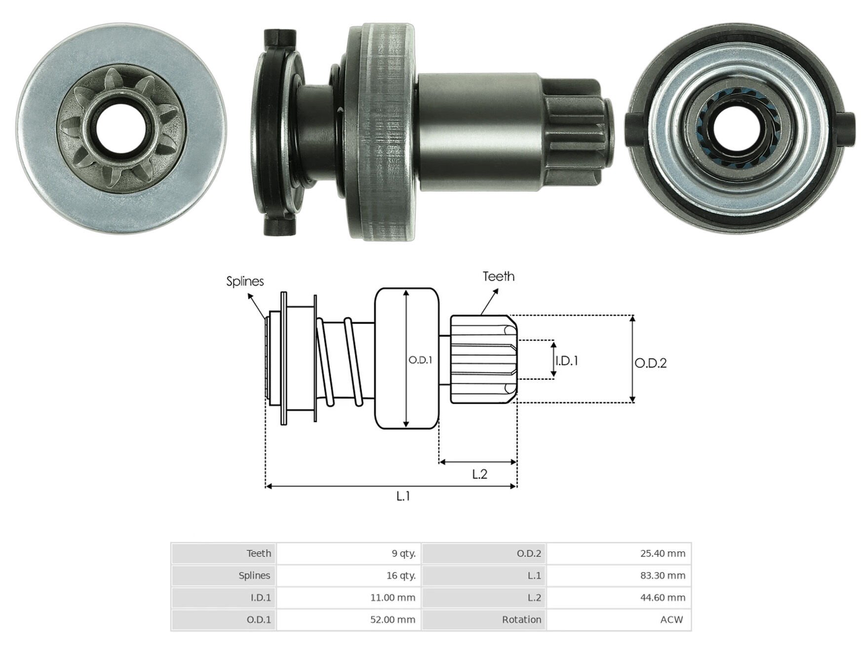UMD 5552 - MARŞ DİŞLİSİ 9 DİŞ