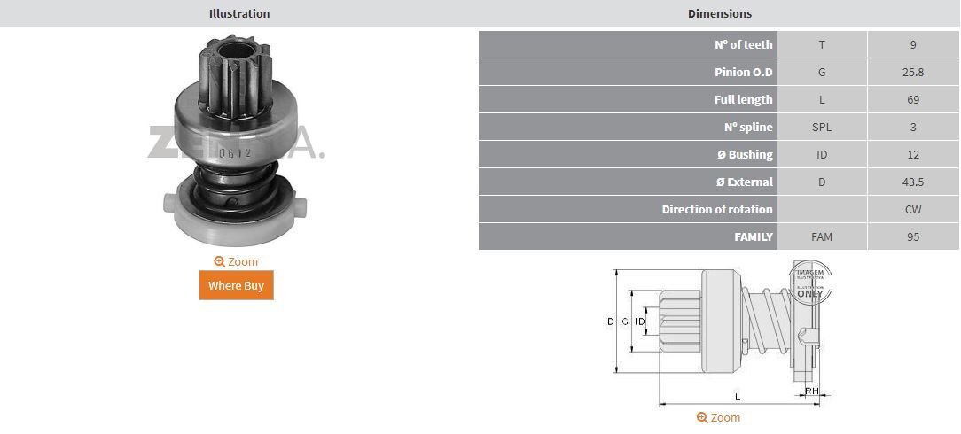 MARS DISLISI 9 DIS BUICK / CHEVROLET / GM / ISUZU