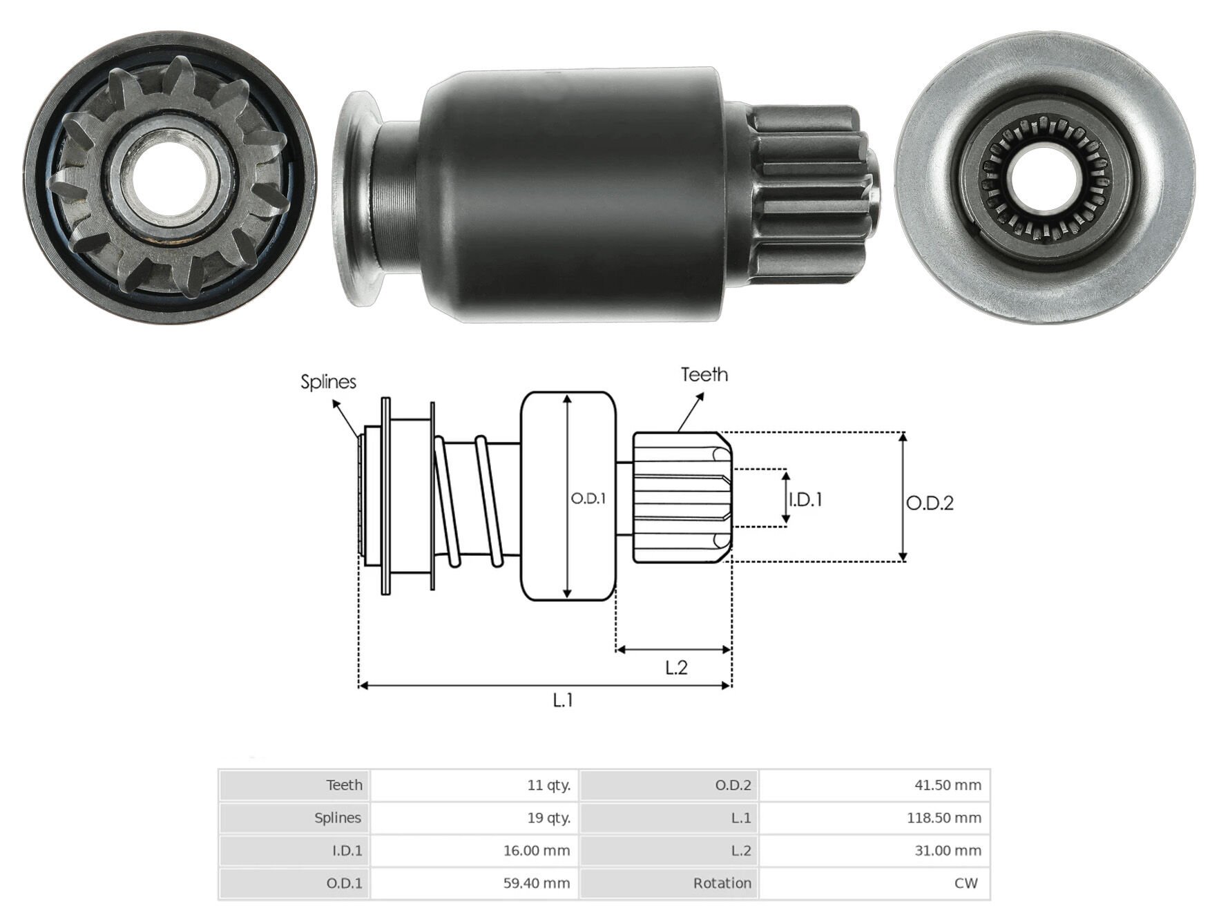 UMD 5556 - MARŞ DİŞLİSİ 11 DİŞ