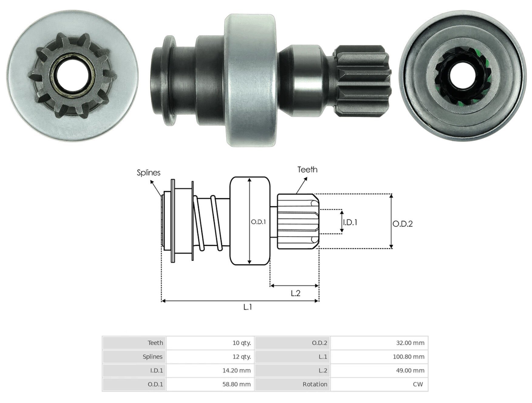 UMD 5561 - MARŞ DİŞLİSİ 10 DİŞ