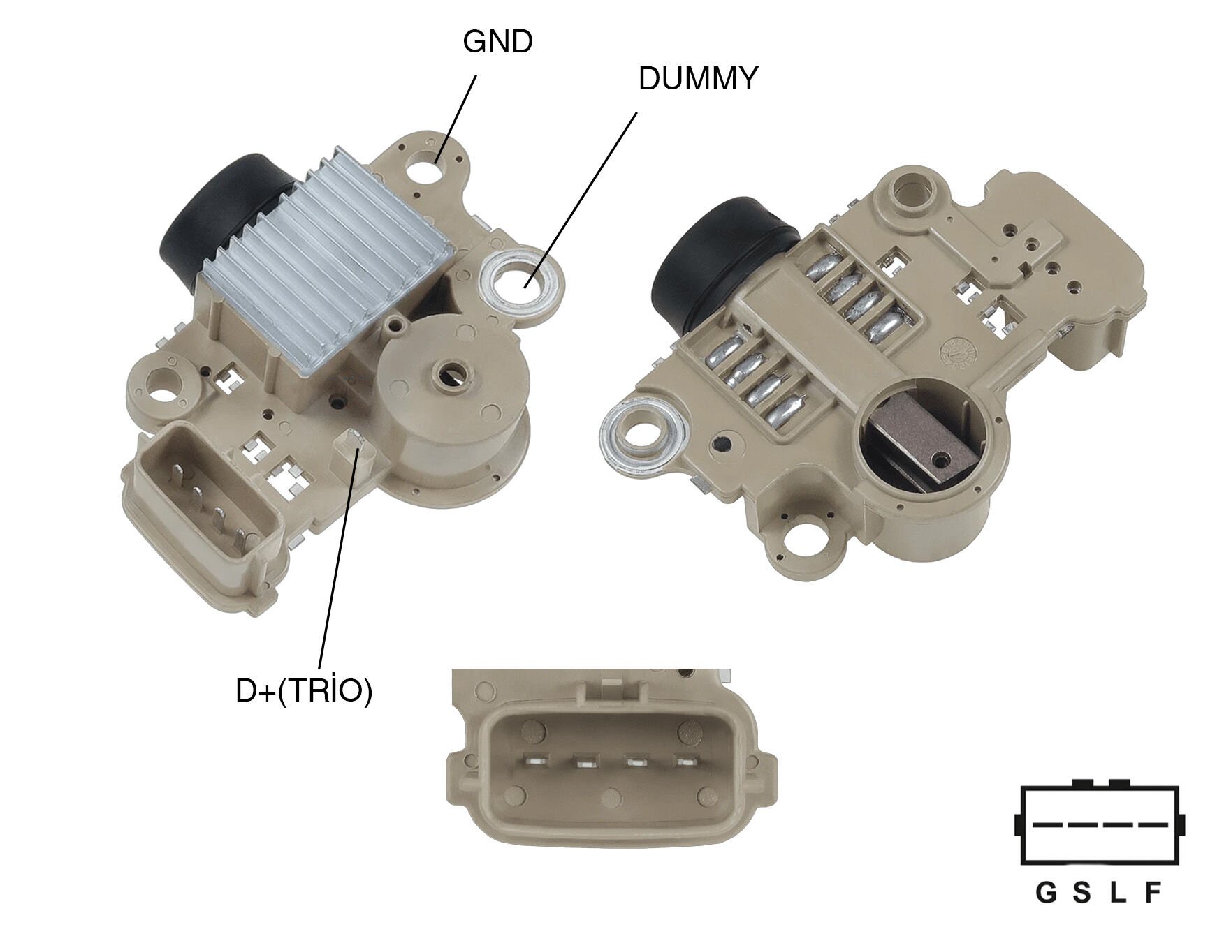 ALTERNATOR KONJEKTOR 12V HYUNDAI ELENTRA / SONATA 95 AMP ALT. (4 FIS)