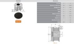 ZEN 5578 - ALTERNATÖR KASNAK