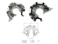 ALTERNATOR DIOT TABLASI BMW Y.M. SERVICING: BOSCH 0125711011 / 0125711078 128MM