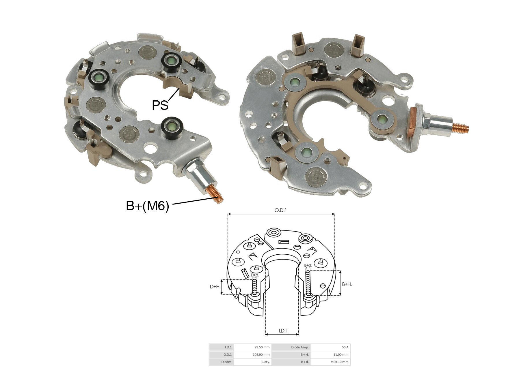 ALTERNATOR DIOT TABLASI TOYOTA HI-LUX / PICK-UP D-4D 105MM