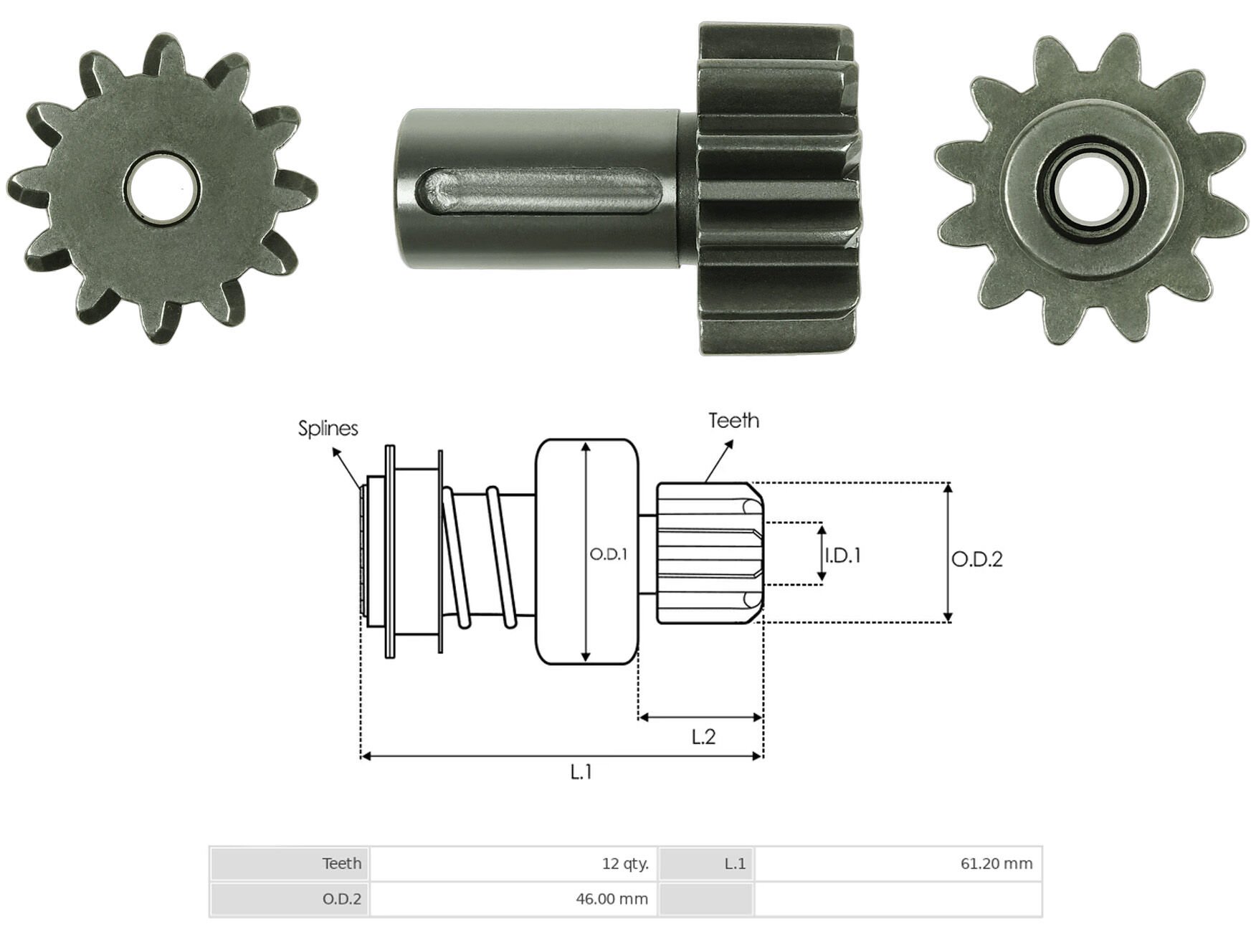 UMD 5598 - MARŞ DİŞLİSİ 12 DİŞ