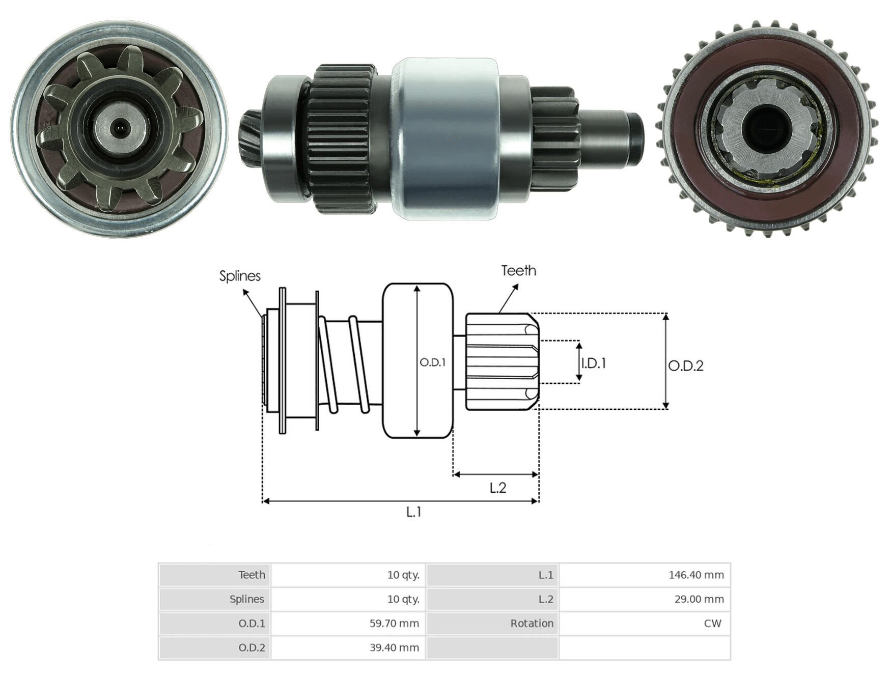UMD 5614 - MARŞ DİŞLİSİ 10 DİŞ