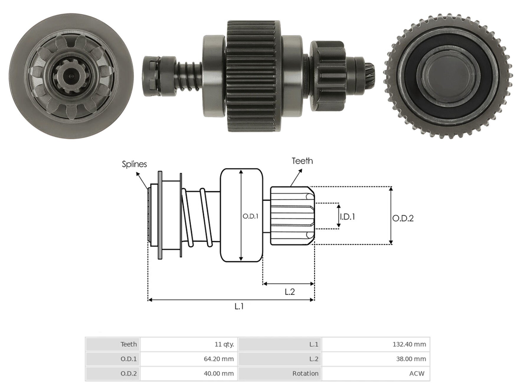 UMD 5618 - MARŞ DİŞLİSİ 11 DİŞ
