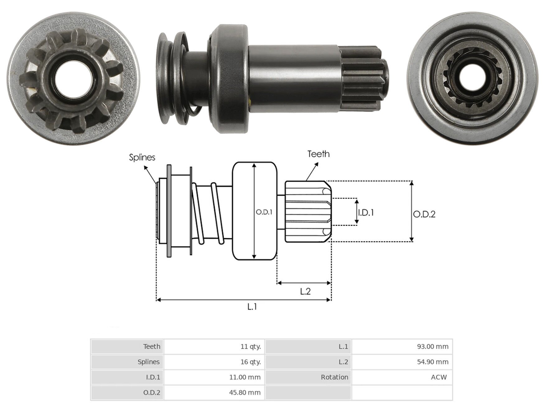 UMD 5866 - MARŞ DİŞLİSİ 11 DİŞ