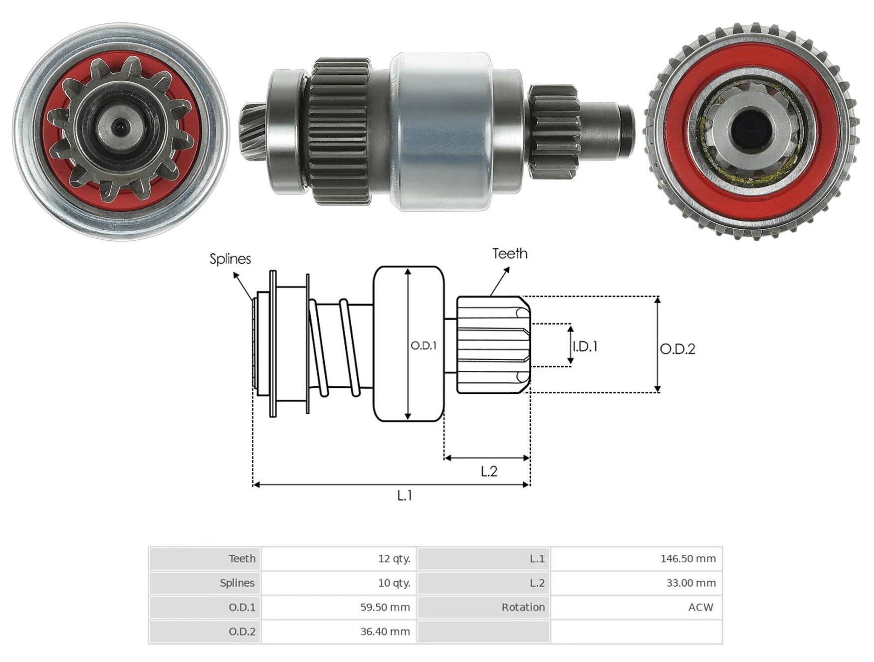 UMD 5648 - MARŞ DİŞLİSİ 12 DİŞ