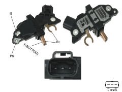 ALTERNATOR KONJEKTOR 12V FORD COURIER / FIESTA / KA 14MM