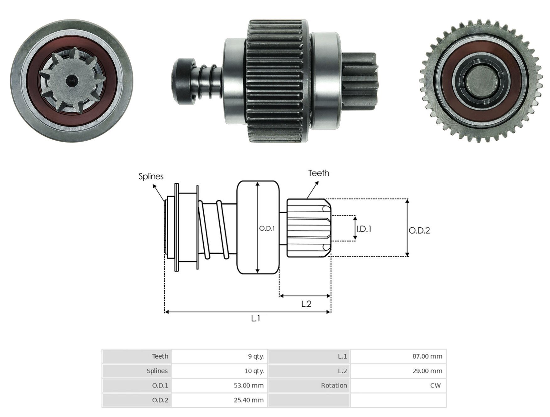 UMD 5670 - MARŞ DİŞLİSİ 9 DİŞ