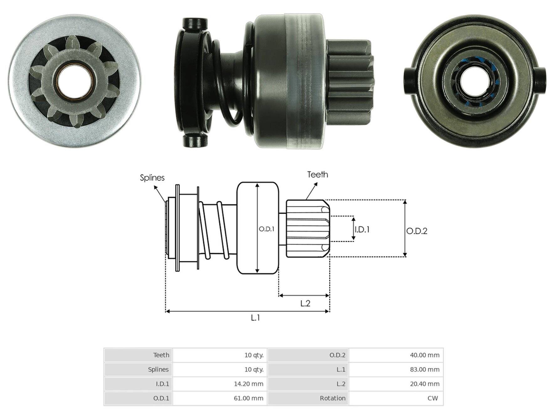 UMD 5680 - MARŞ DİŞLİSİ 10 DİŞ