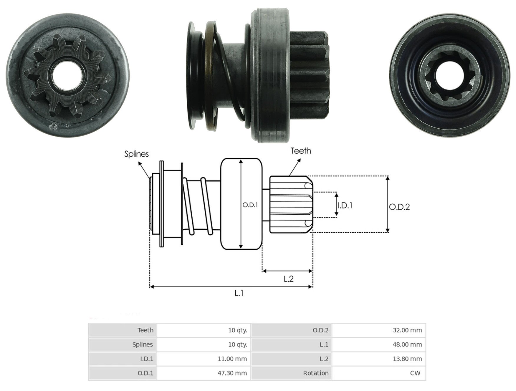 UMD 5862 - MARŞ DİŞLİSİ 10 DİŞ