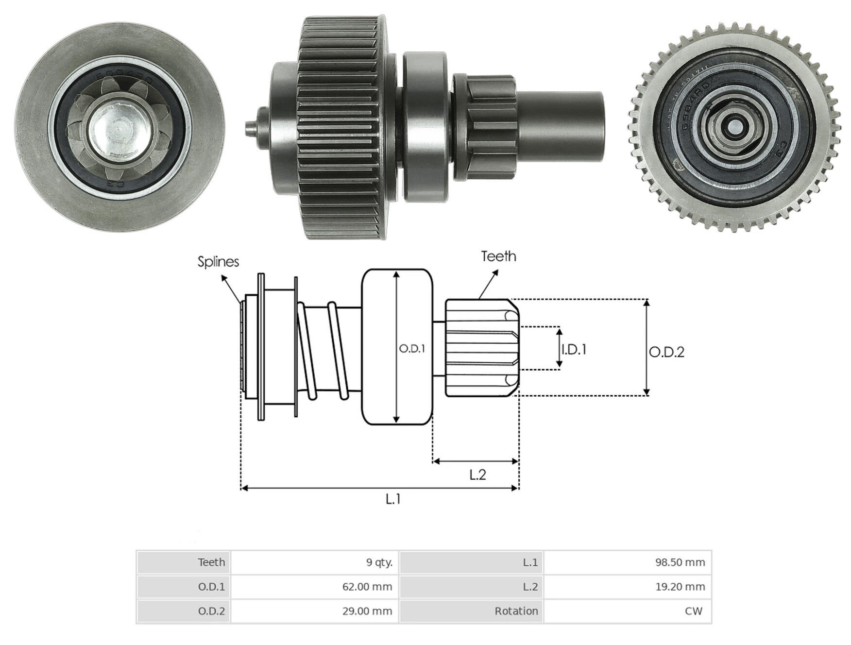 MARS DISLISI 9 DIS HONDA CIVIC III - IV - V 1.3 - 1.5 - 1.6 / ACCORD V 2.0I / CR-V II 2.0 (UMM-3292)