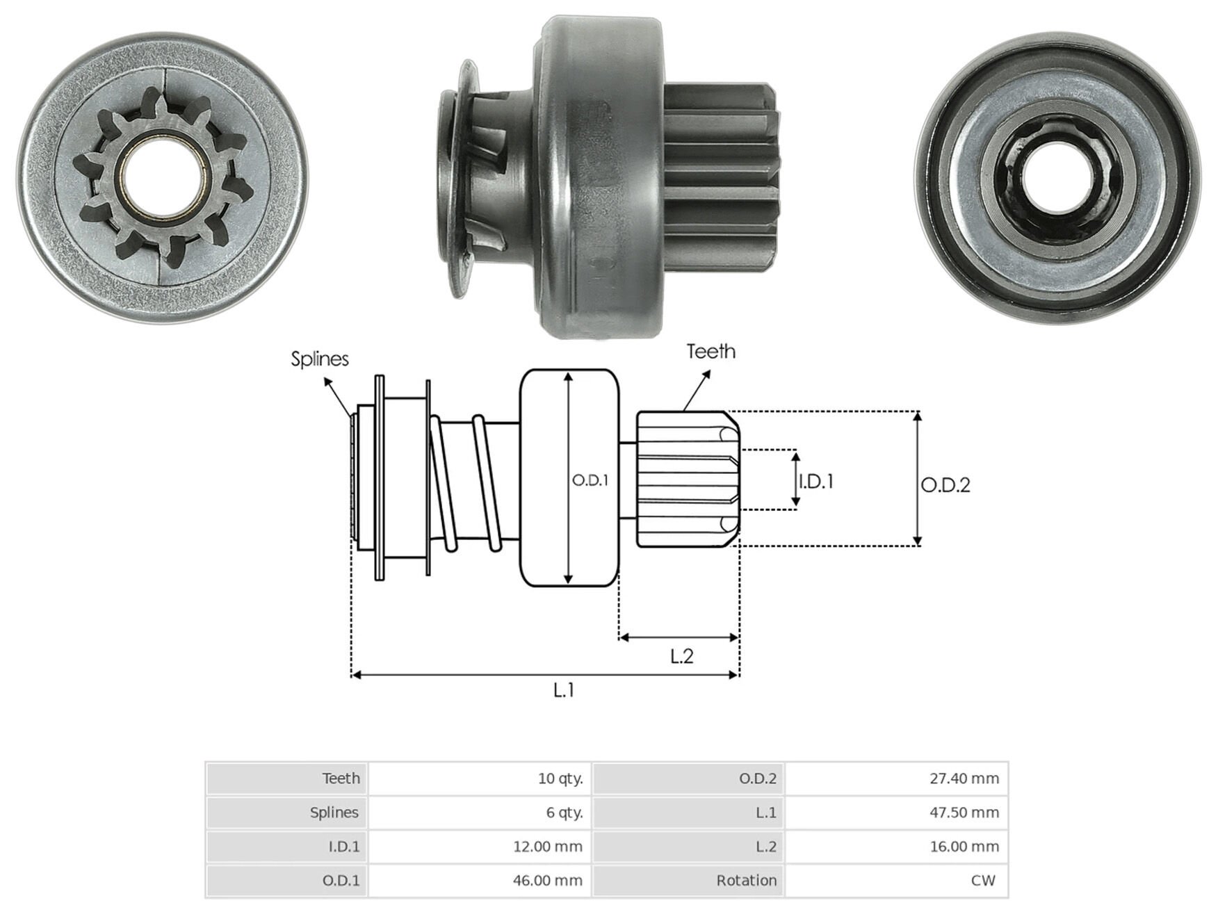 UMD 5887 - MARŞ DİŞLİSİ 10 DİŞ