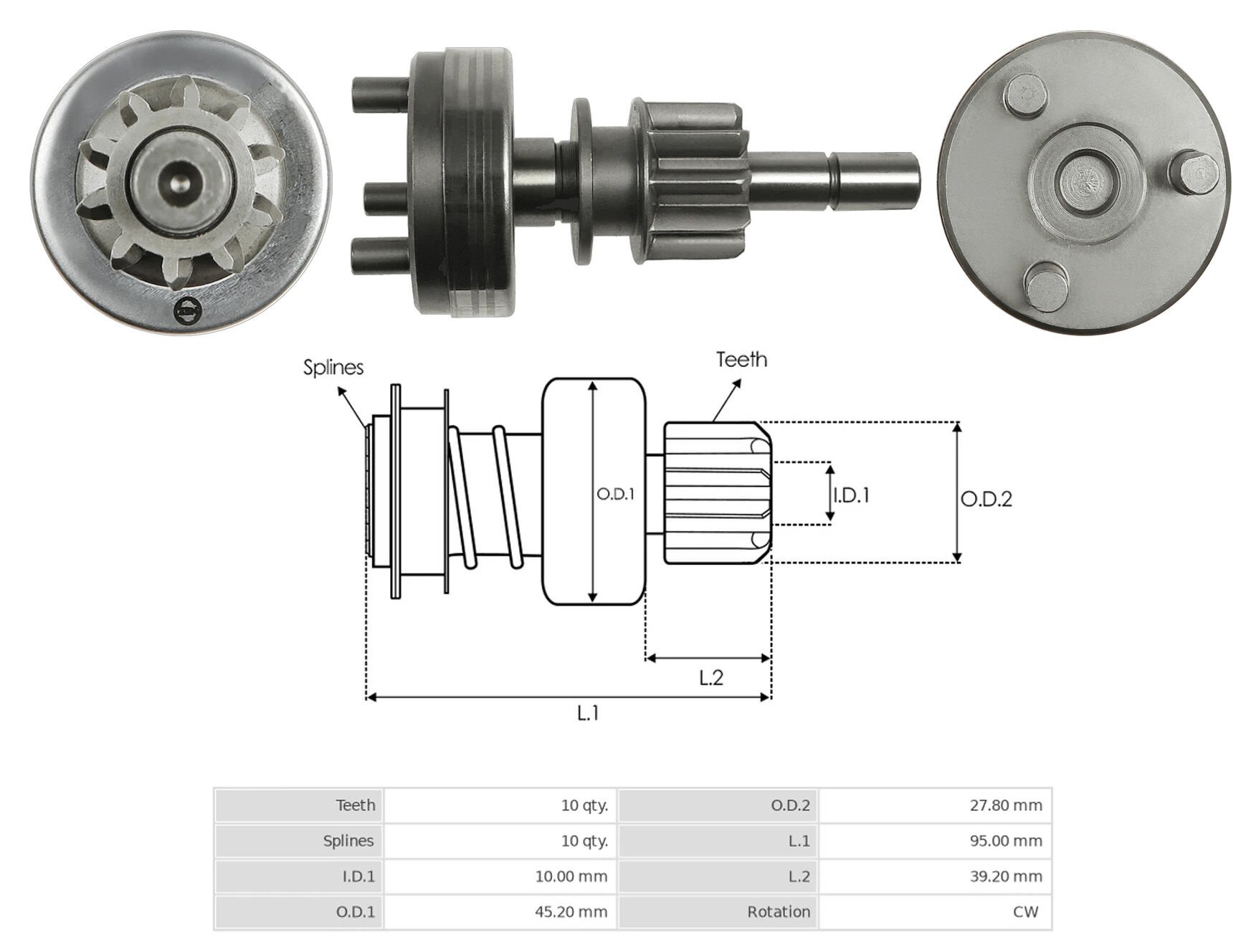 UMD 5861 - MARŞ DİŞLİSİ 10 DİŞ