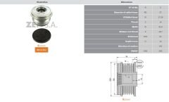 ALTERNATOR KASNAK HYUNDAI ACCENT - ELENTRA - GETZ - I10 - I20 - I30 - MATRIX - ND 6L - VERNA / KIA CERATO - PICANTO -