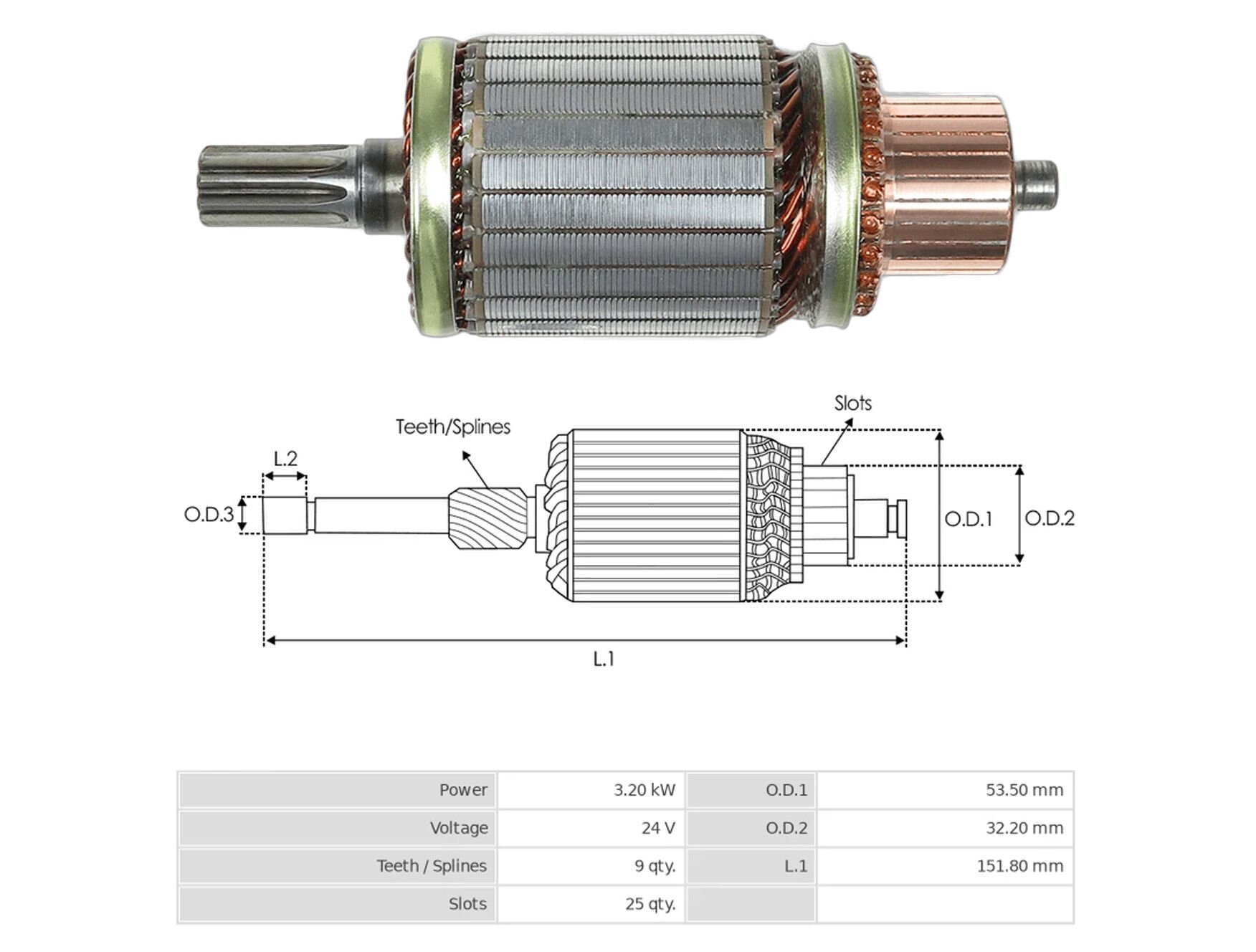 UMK 1009 - MARŞ KOLLEKTÖRÜ 24V 9 DİŞ