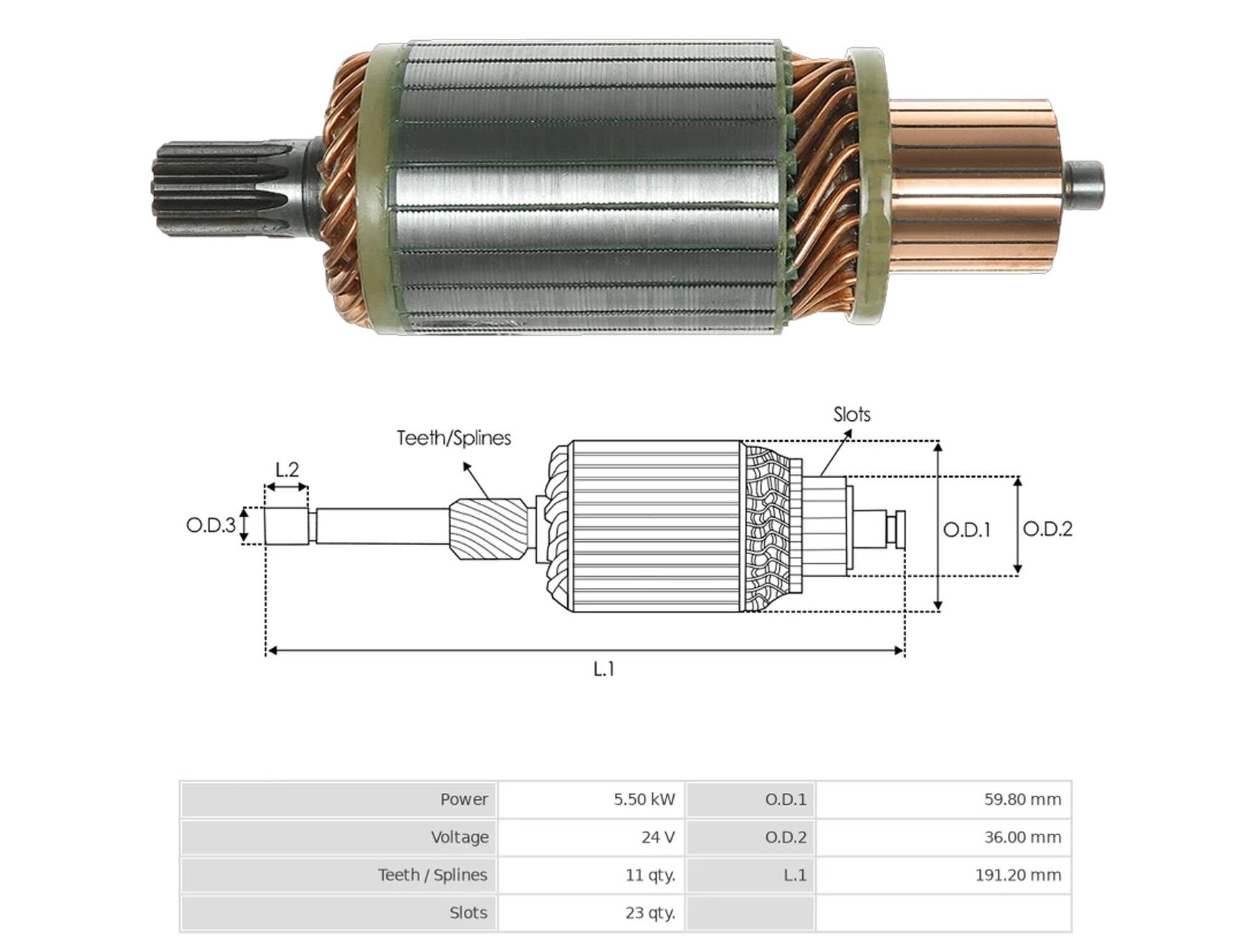 UMK 1010 - MARŞ KOLLEKTÖRÜ 24V 11 DİŞ