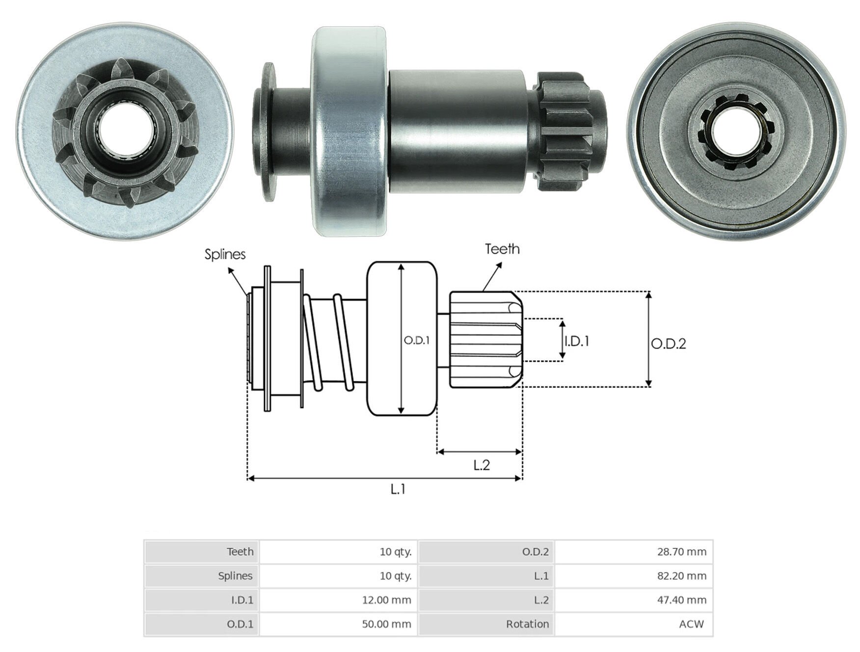 UMD 5869 - MARŞ DİŞLİSİ 10 DİŞ