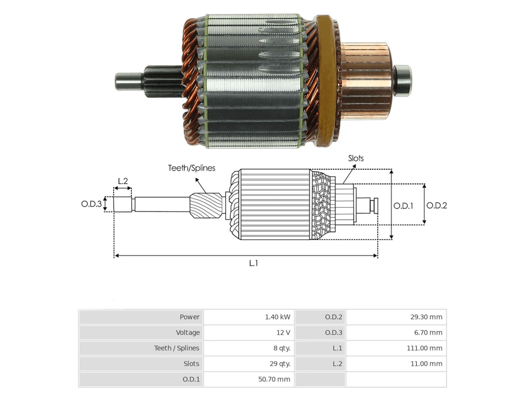 UMK 1015 - MARŞ KOLLEKTÖRÜ 12V 8 DİŞ