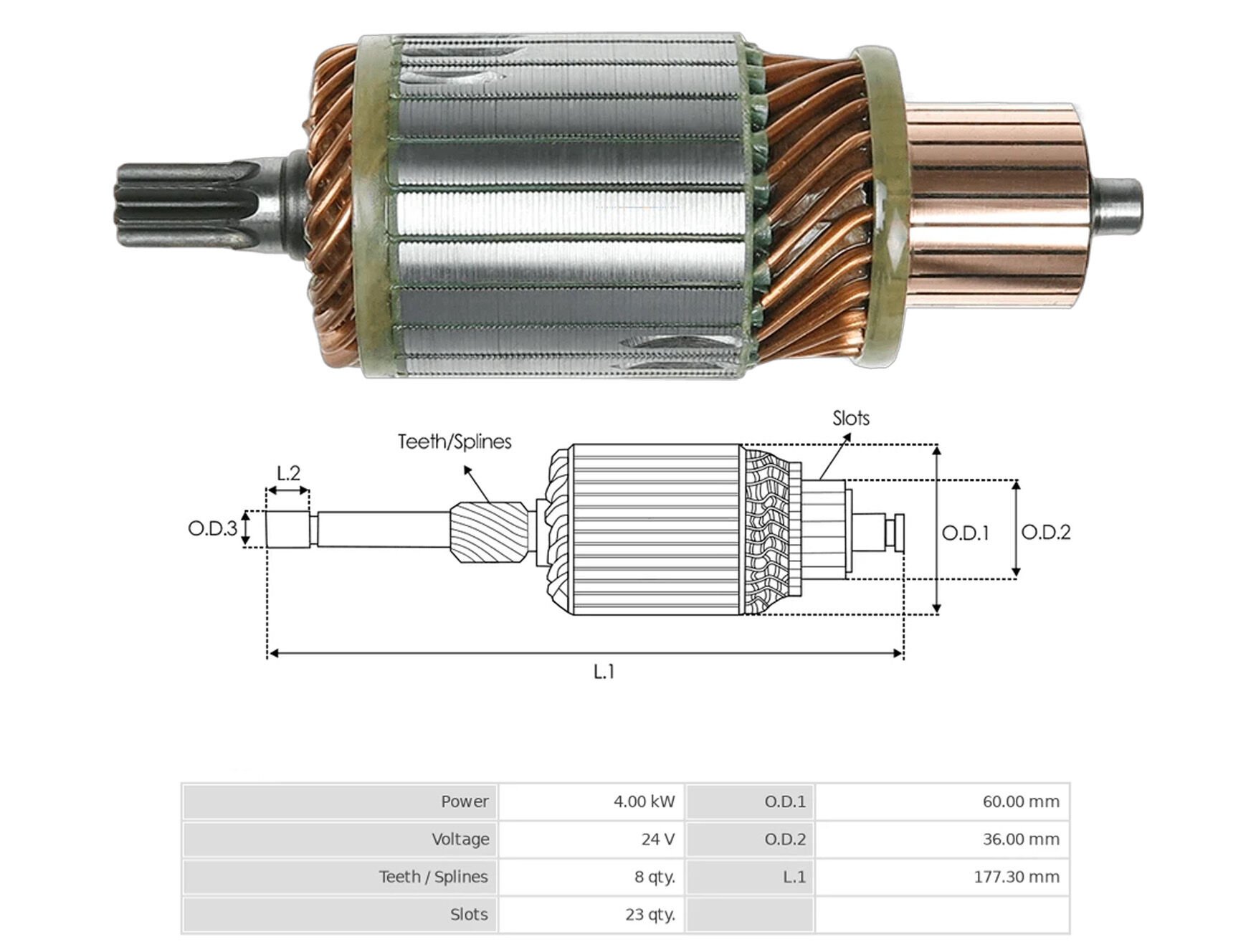 UMK 1023 - MARŞ KOLLEKTÖRÜ 24V 8 DİŞ
