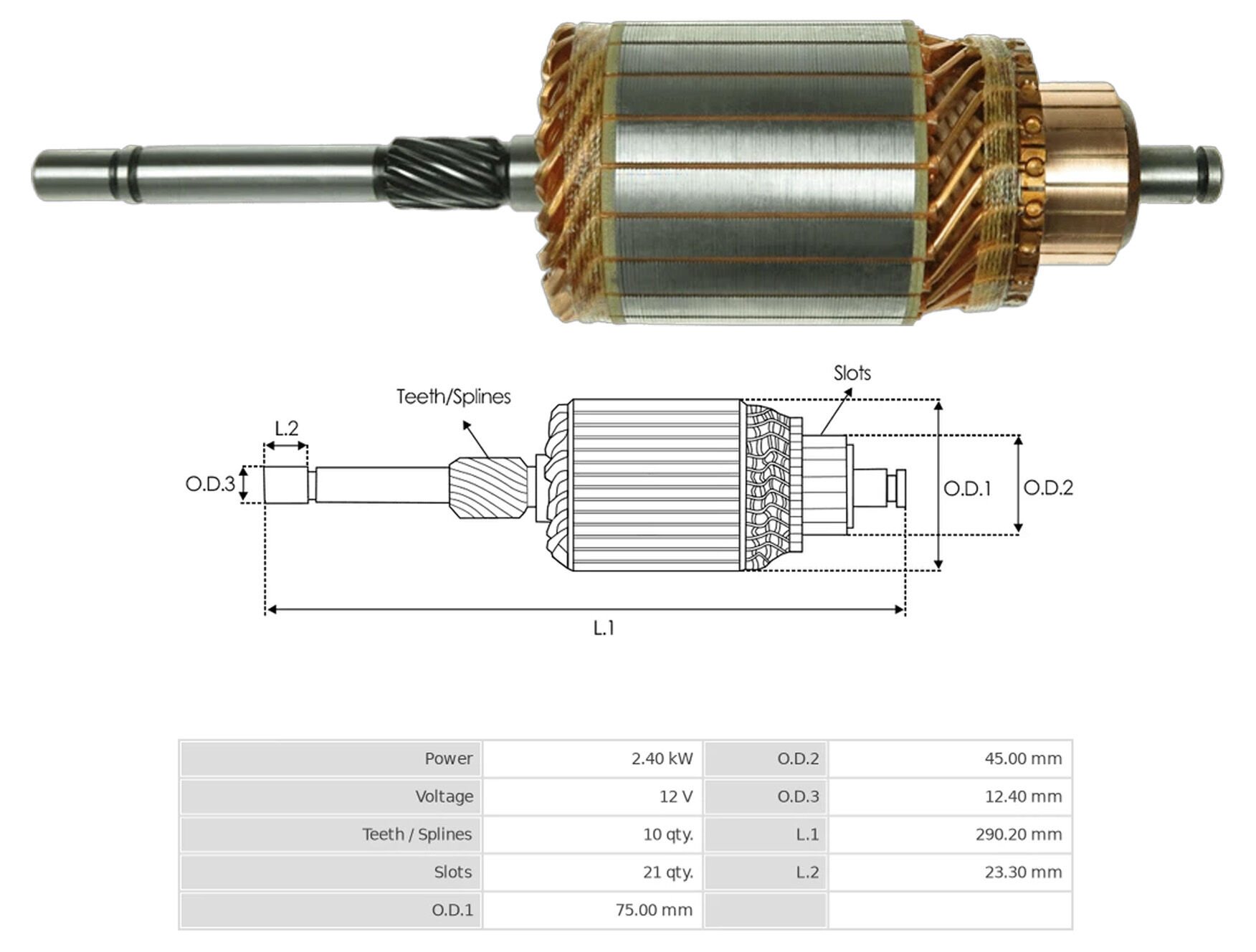 UMK 1046 - MARŞ KOLLEKTÖRÜ 12V 10 DİŞ
