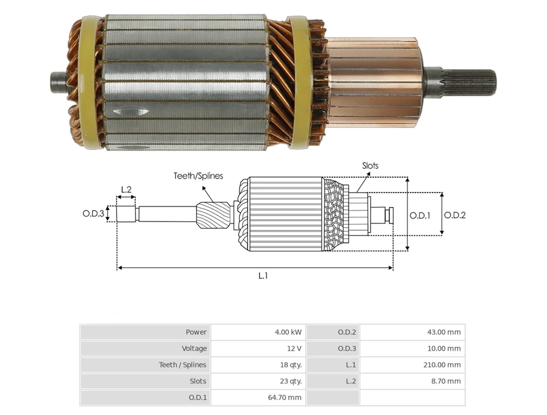 UMK 1252 - MARŞ KOLLEKTÖRÜ 12V 18 DİŞ