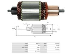 UMK 1047 - MARŞ KOLLEKTÖRÜ 24V 16 DİŞ