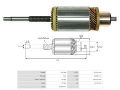 MARS KOLLEKTORU 12V 10 DIS INTER 1800 / JOHN DEERE TRAKTOR UZUN FREZE
