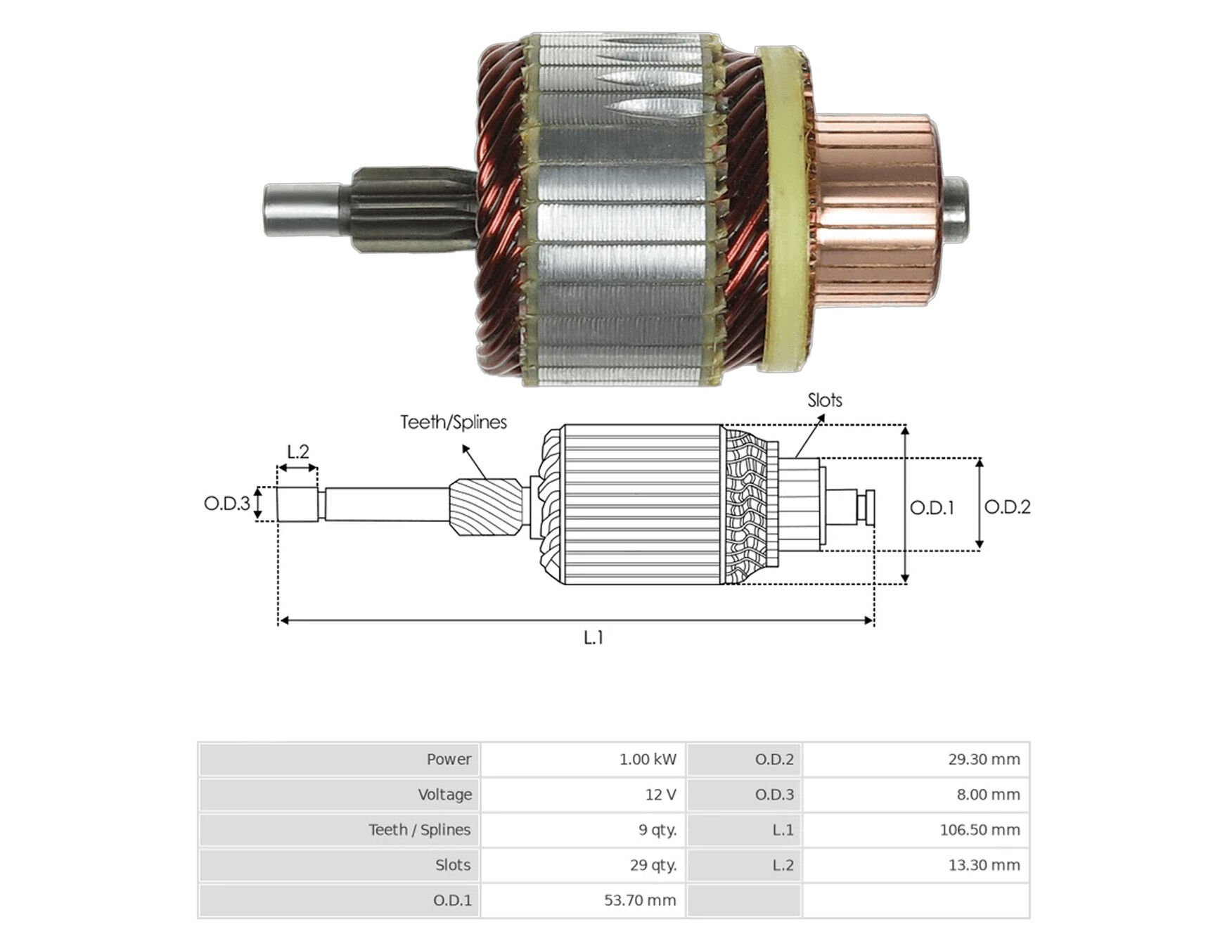 UMK 1057 - MARŞ KOLLEKTÖRÜ 12V 9 DİŞ