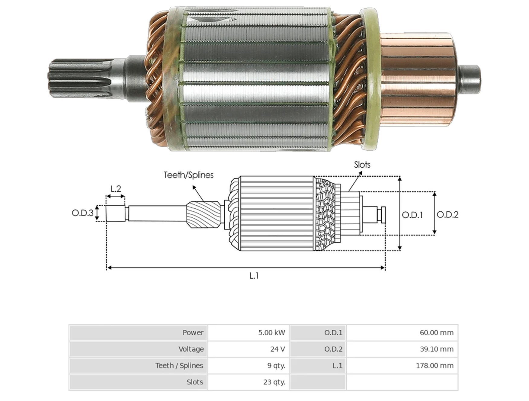 UMK 1064 - MARŞ KOLLEKTÖRÜ 24V 9 DİŞ