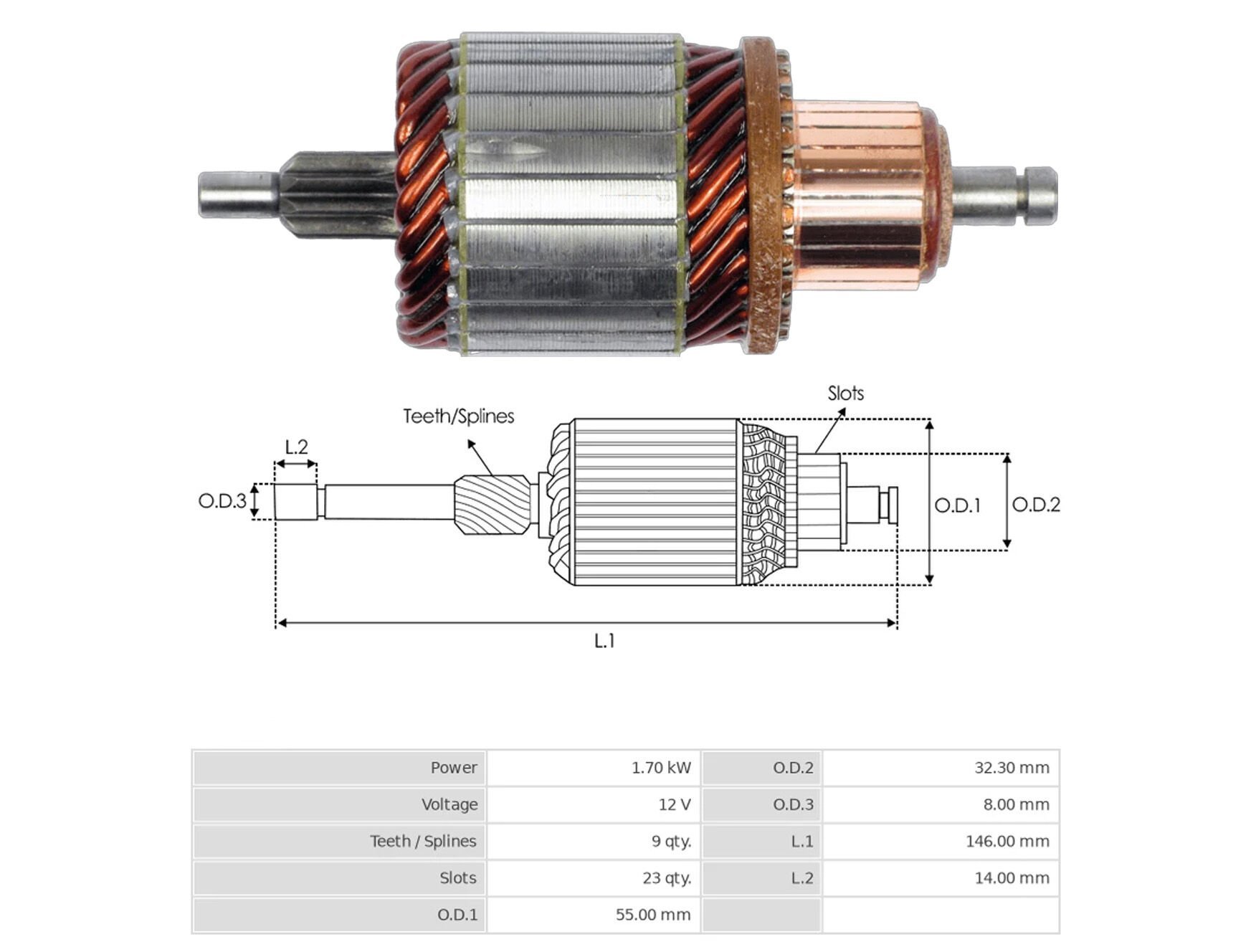UMK 1067 - MARŞ KOLLEKTÖRÜ 12V 9 DİŞ