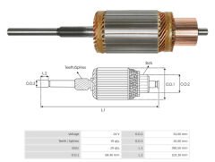 UMK 1085 - MARŞ KOLLEKTÖRÜ 24V 19 DİŞ
