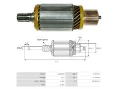 UMK 1092 - MARŞ KOLLEKTÖRÜ 24V 11 DİŞ