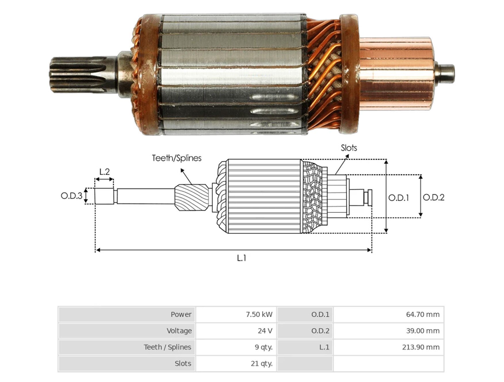 UMK 1093 - MARŞ KOLLEKTÖRÜ 24V 9 DİŞ