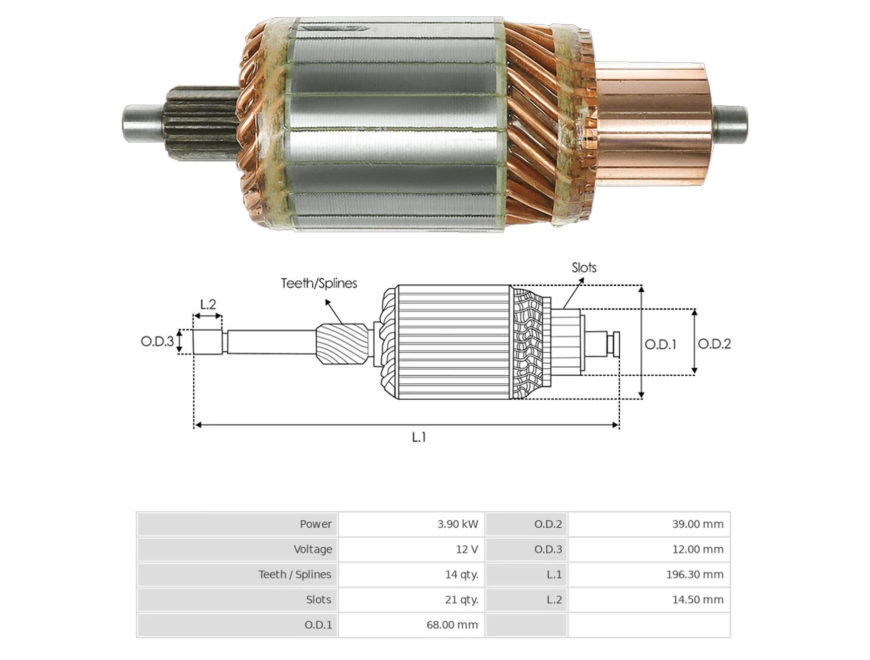 UMK 1264 - MARŞ KOLLEKTÖRÜ 12V 14 DİŞ