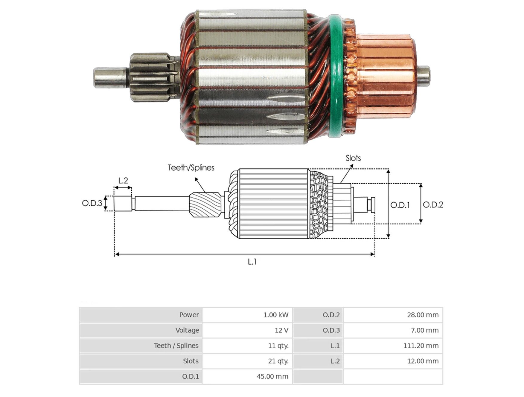UMK 1265 -  MARŞ KOLLEKTÖRÜ 12V 11 DİŞ