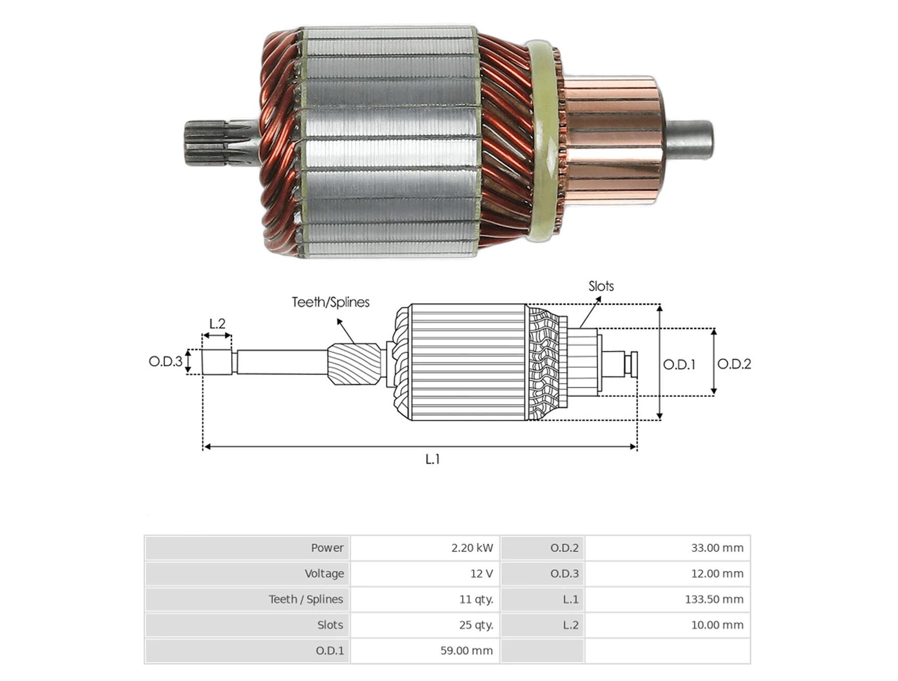 UMK 1098 - MARŞ KOLLEKTÖRÜ 12V 11 DİŞ