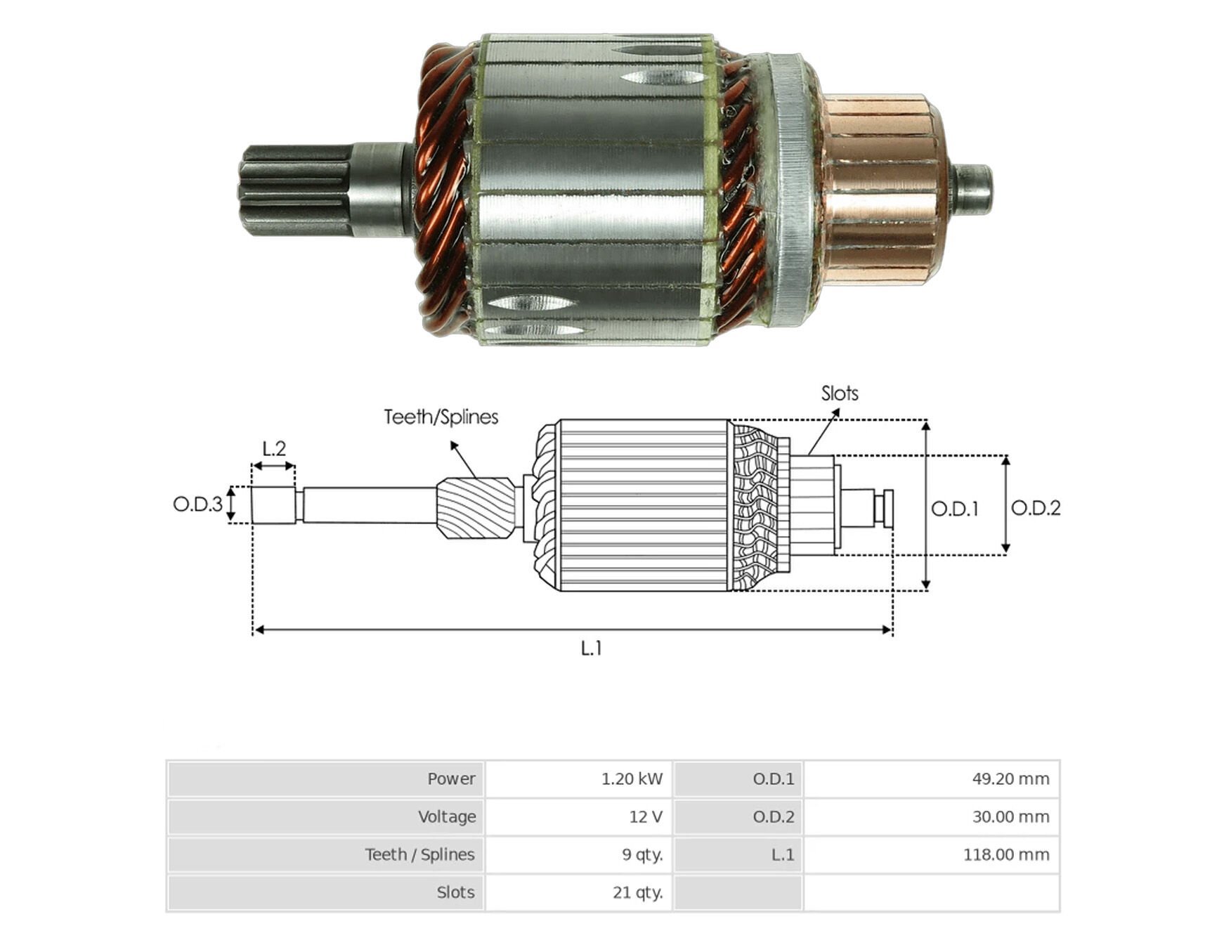 UMK 1270 - MARŞ KOLLEKTÖRÜ 12V 9 DİŞ