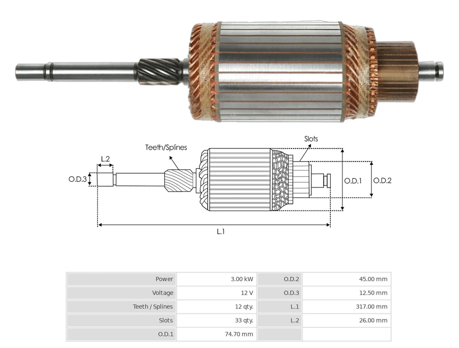 MARS KOLLEKTORU 12V 12 DIS MASSEY FERGUSON / FIAT TRAKTOR UZUN BAKIR / UZUN FREZE