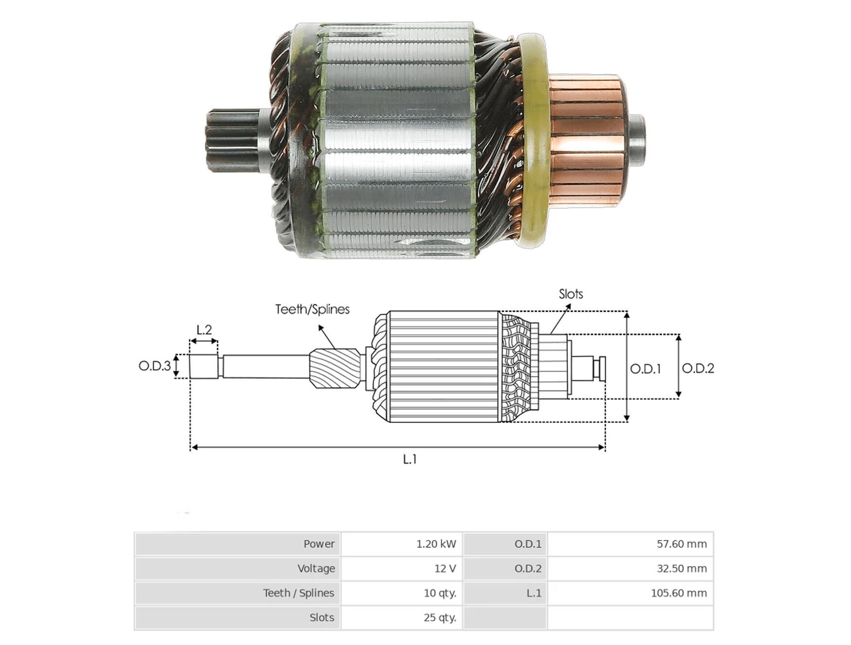 UMK 1273 - MARŞ KOLLEKTÖRÜ 12V 10 DİŞ