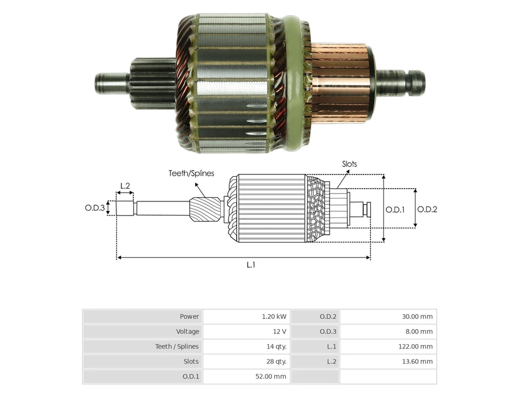 UMK 1275 - MARŞ KOLLEKTÖRÜ 12V 14 DİŞ