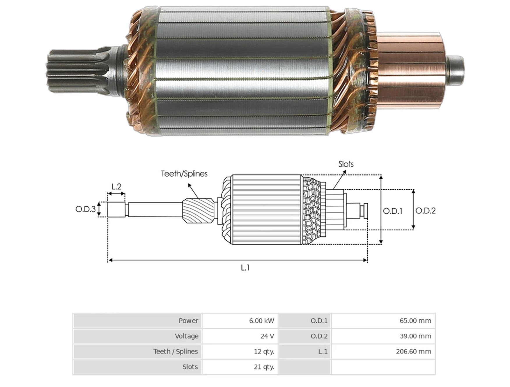 UMK 1108 - MARŞ KOLLEKTÖRÜ 24V 12 DİŞ