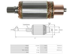 UMK 1108 - MARŞ KOLLEKTÖRÜ 24V 12 DİŞ
