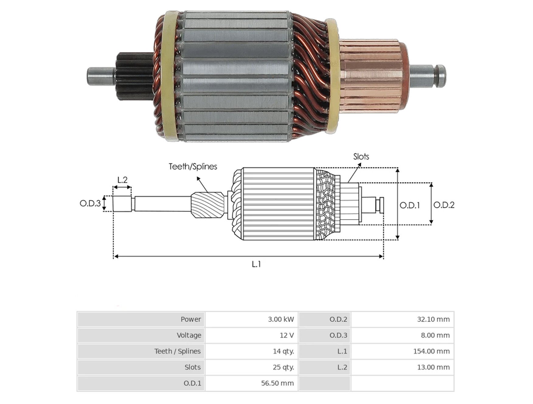 UMK 1285 - MARŞ KOLLEKTÖRÜ 12V 14 DİŞ