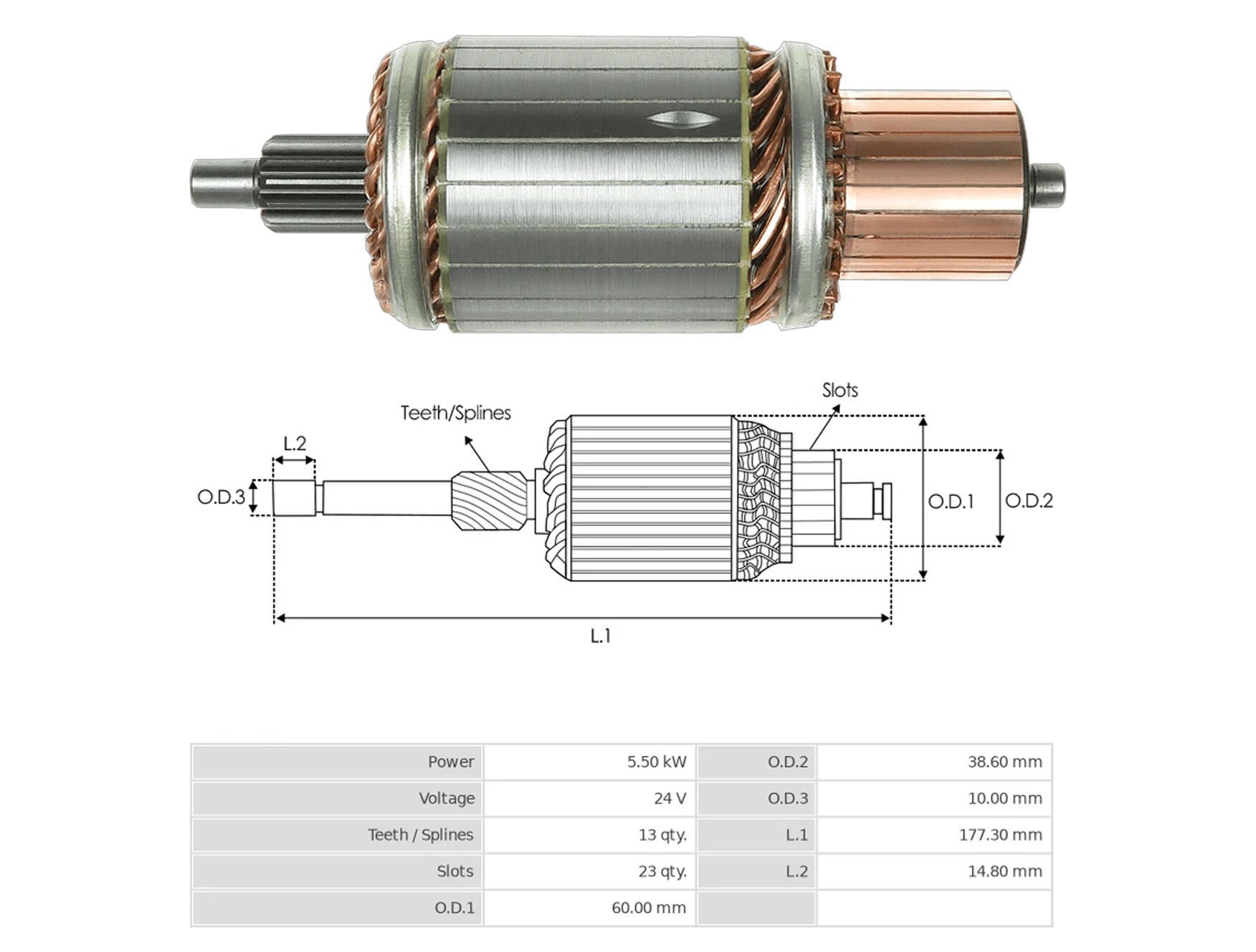 MARS KOLLEKTORU 24V DIS MITSUBISHI 6D24-MG530 IS MAKINASI M009T.