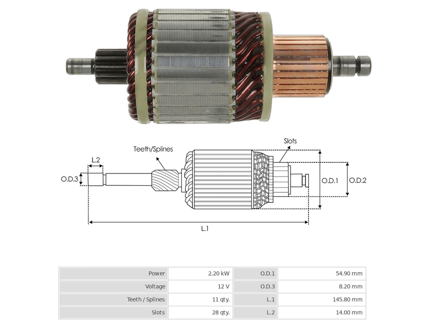 UMK 1295 - MARŞ KOLLEKTÖRÜ 12V 11 DİŞ