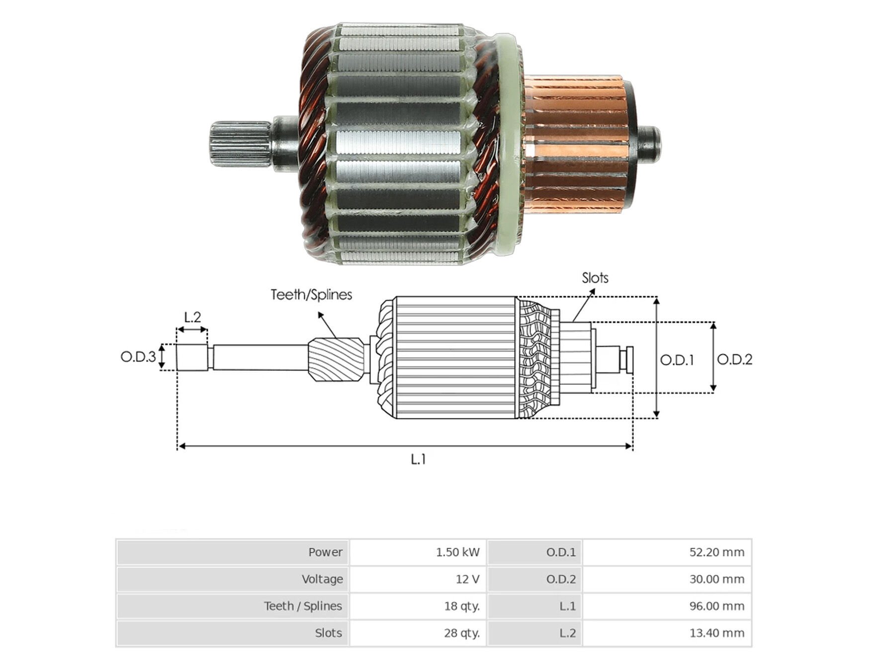 UMK 1296 - MARŞ KOLLEKTÖRÜ 12V 18 DİŞ