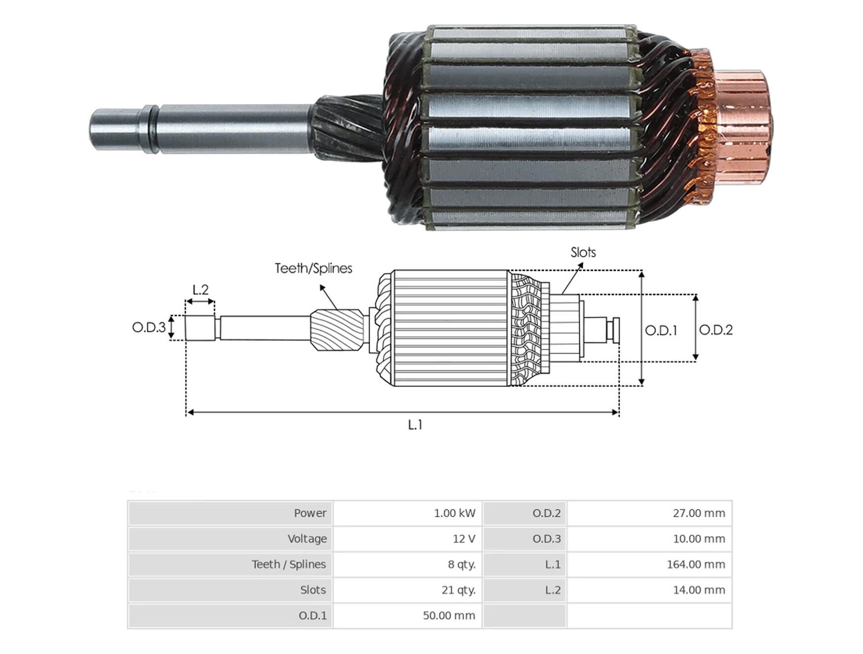 UMK 1297 - MARŞ KOLLEKTÖRÜ 12V 8 DİŞ